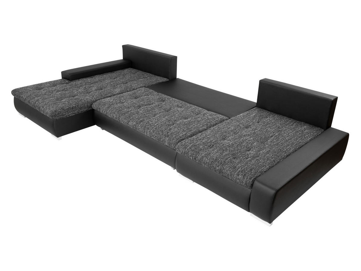 WOHNLANDSCHAFT Caro - Silberfarben/Bronzefarben, Holz/Textil (394/80/213cm) - MIRJAN24