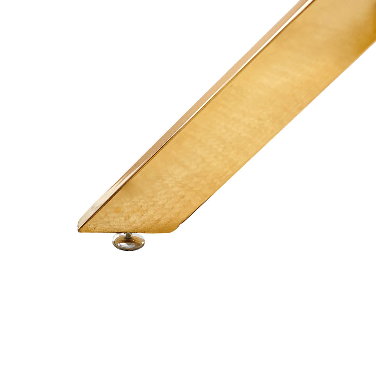 ESSTISCH 80/75 cm in Gold mit Glasplatte und Metallgestell - Goldfarben, Metall (80/80/75cm) - Flora Grace
