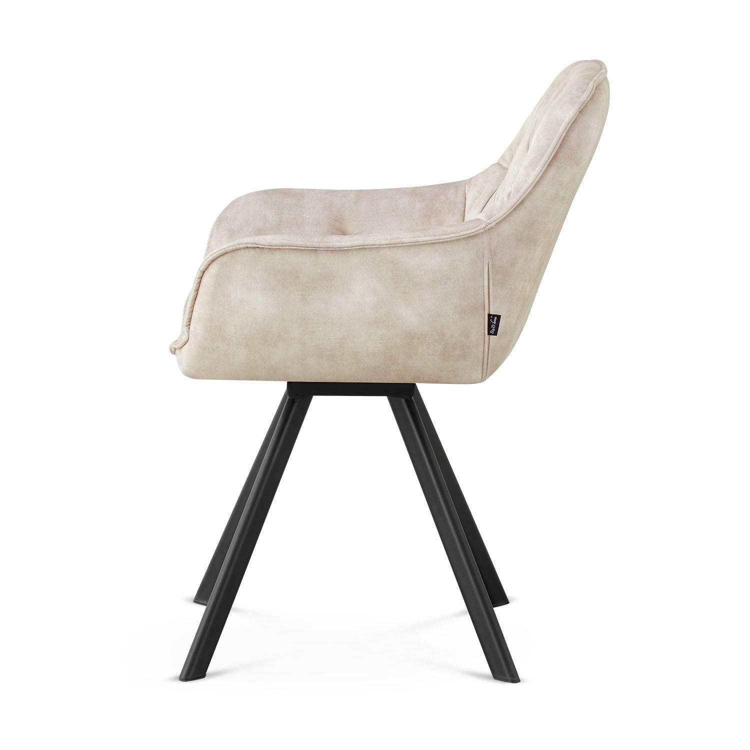 Thumbnail - B&D Home Armlehnstuhl, Grau, Metall, 56x84x61 cm, Oeko-Tex® Standard 100, Esszimmer, Stühle, Esszimmerstühle, Armlehnens...