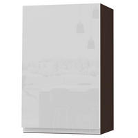 HÄNGESCHRANK Florence W2/45 Lava / RAL 9003 signalweiß HG 45 / 32,5 / 72cm - Türanschlag links - Dunkelgrau/Weiß Hochglanz, Holz/Holzwerkstoff (45/72/32.5cm) - Feldmann-Wohnen