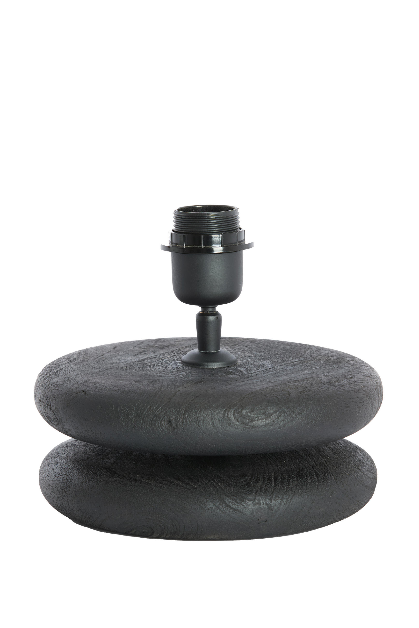 LAMPENSOCKEL Eboli Schwarz 20/20/9 cm - Schwarz, Holz (20/20/9cm) - Light & Living