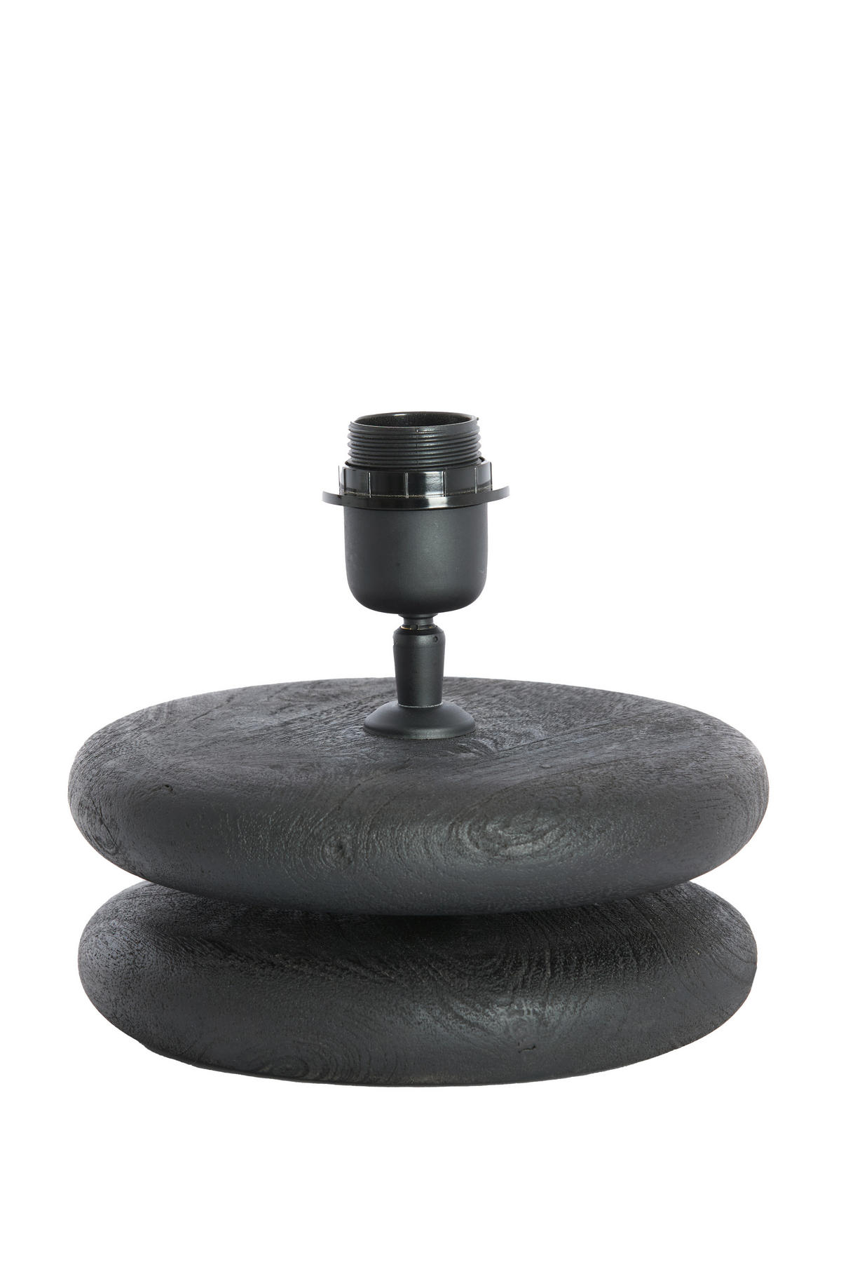 LAMPENSOCKEL Eboli Schwarz 20/20/9 cm - Schwarz, Holz (20/20/9cm) - Light & Living