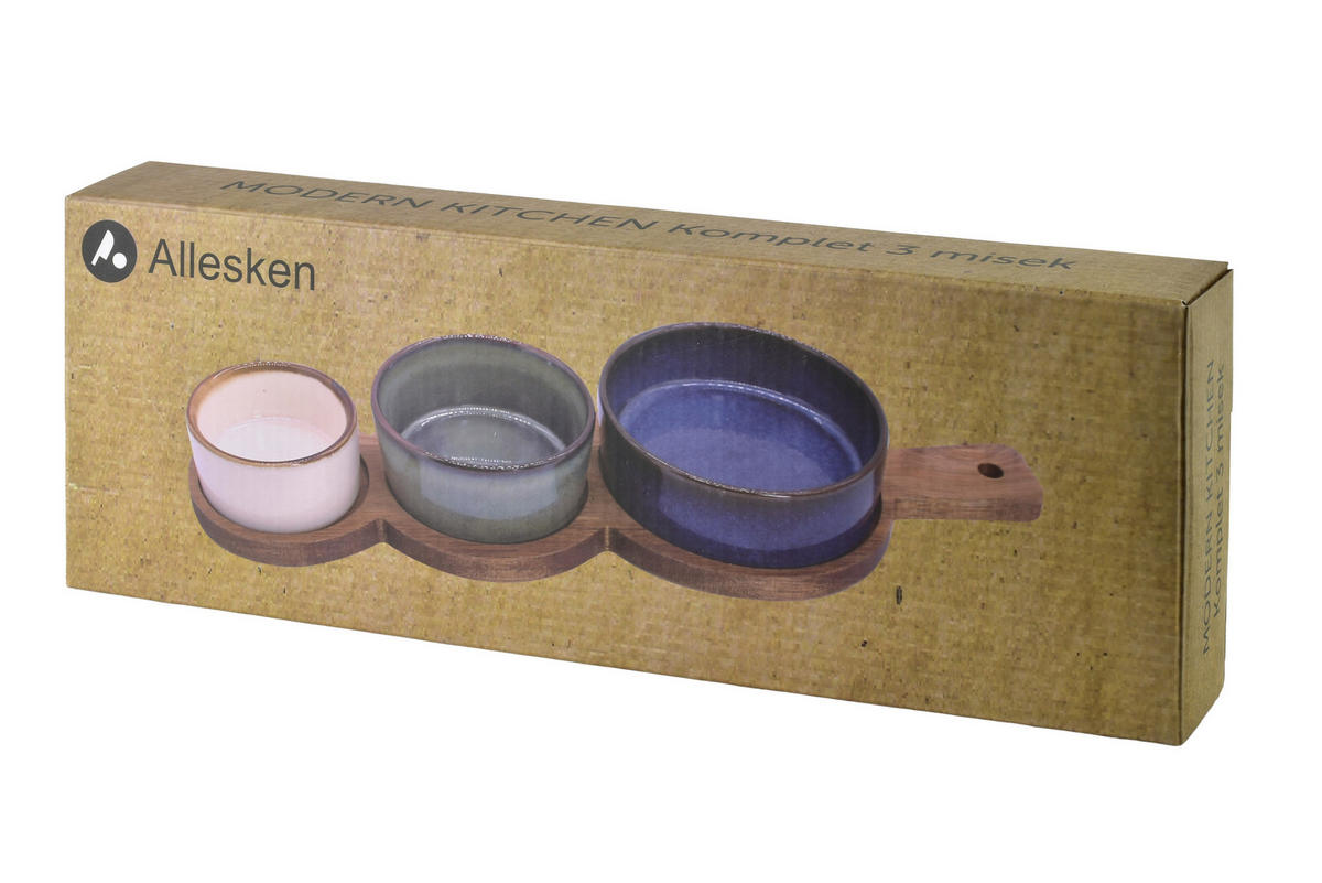 SERVIERSCHALEN Modern Kitchen Blau 35/12/4.5 cm Porzellan - Blau, Keramik (12/4.5/35cm) - Mondex