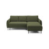 ECKSOFA Bono – Stilvolles Sofa mit Schlaffunktion, Robuste Holzfüße, Elegante Armlehnen, Tiefe Sitzfläche 226x164x88 cm – Rechte, Grün - Grün, Holz/Textil (226/164cm) - DomoHome