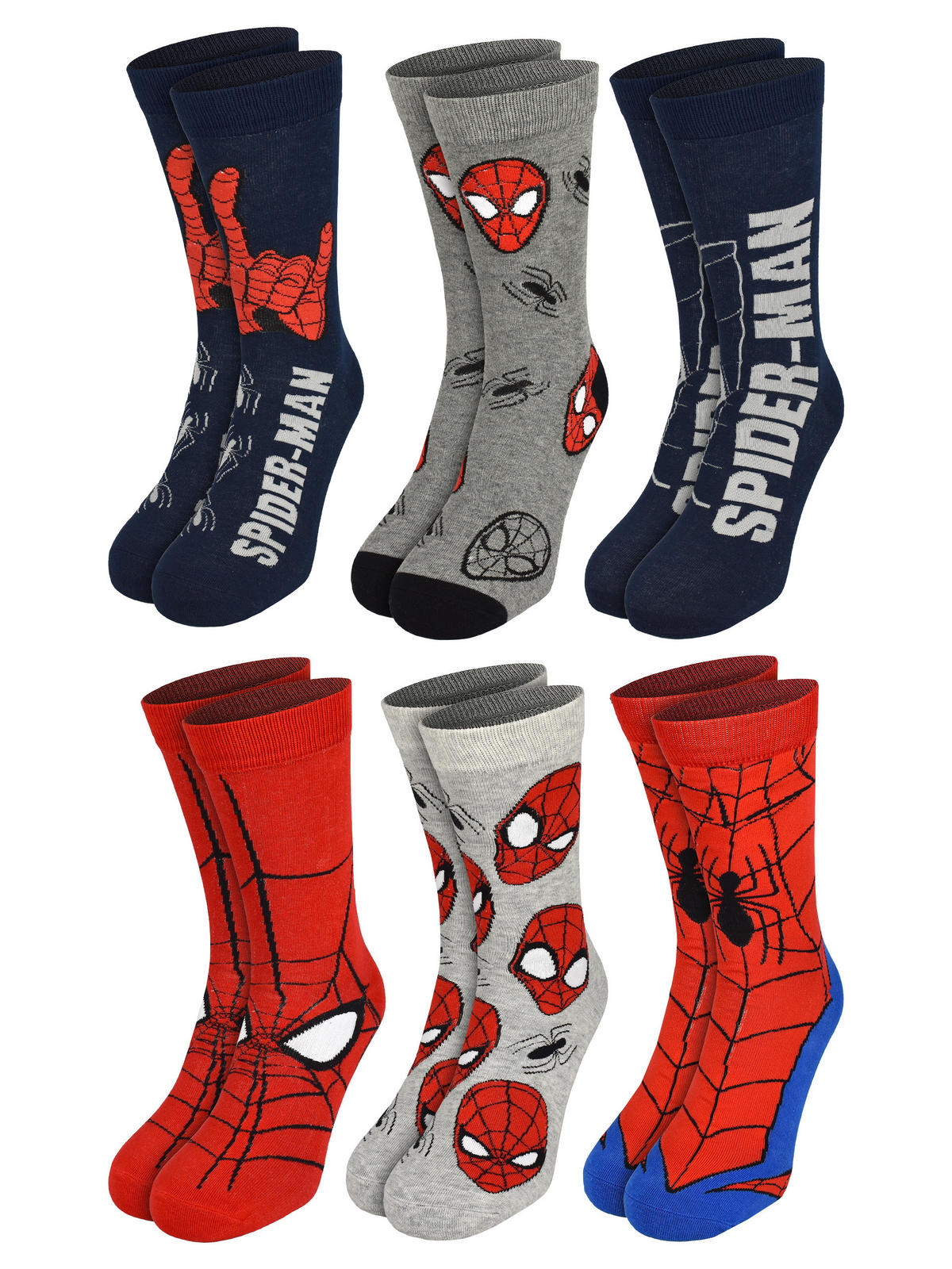 ADVENTSKALENDER Marvel Spiderman mit 12 Paar Socken Größe 40-45 - Multicolor, Textil (37/5/26.5cm) - Marvel