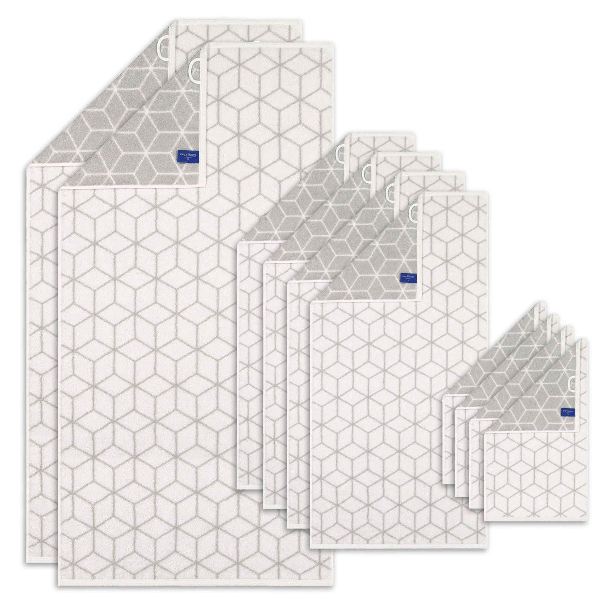 HANDTUCH Unisex Carré Grau Baumwolle 10er Pack - Multicolor, Textil (200/135cm) - Villeroy & Boch