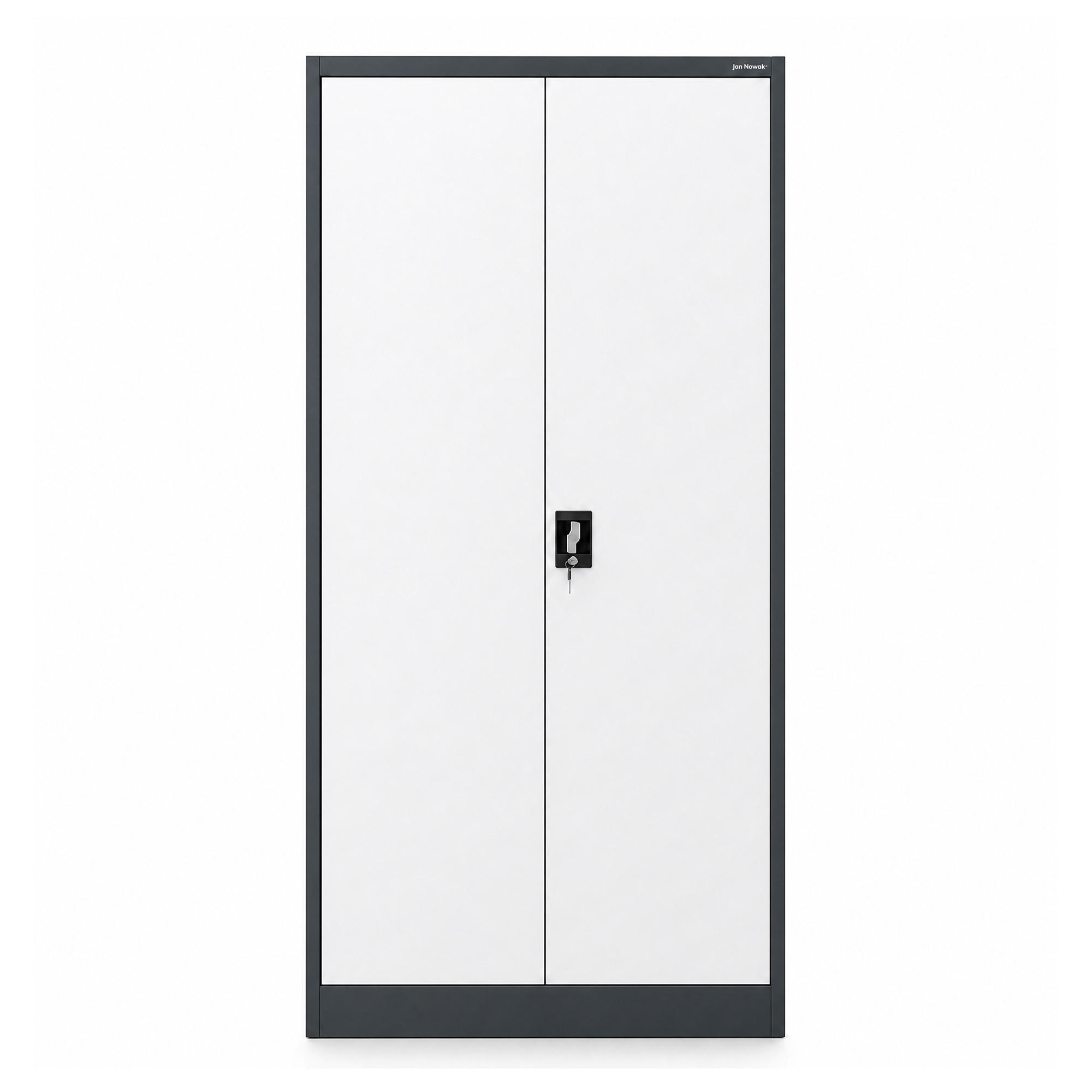 METALLSCHRANK mit Stauraum TOMASZ 185x90x45 cm - Anthrazit/Weiß, Metall (90/185/45cm) - Jan Nowak