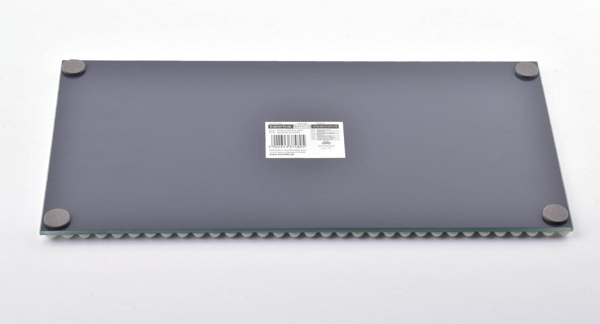 DEKOTABLETT Margot Perle 33/17/1 cm Glas - Perlmutt, Glas (1cm) - Mondex