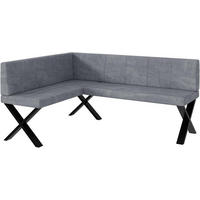 ECKBANK PETER_X - Grau, Textil (128/168cm) - Meblini