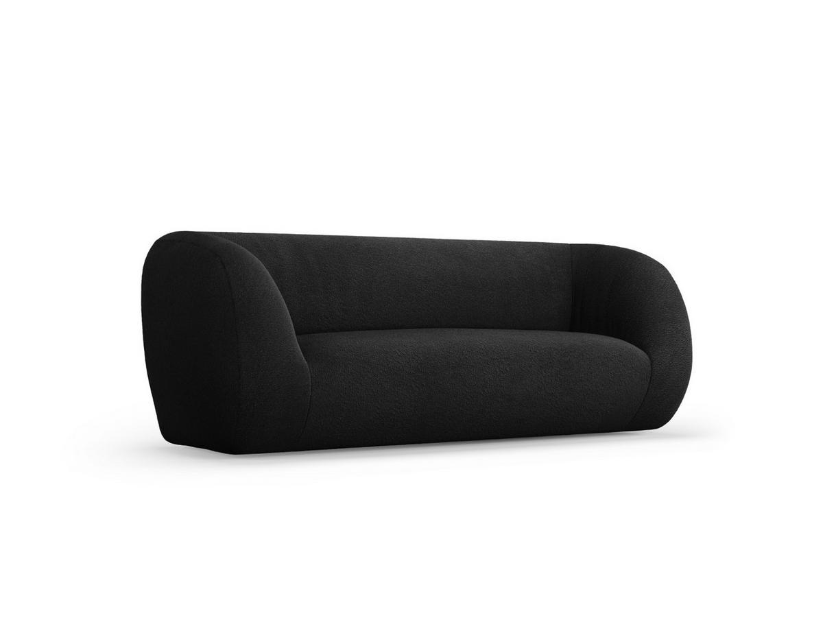 SOFA Essen aus Boucle schwarz 2 Sitzplätze - Schwarz, Textil (95/86/210cm) - Cosmopolitan Design