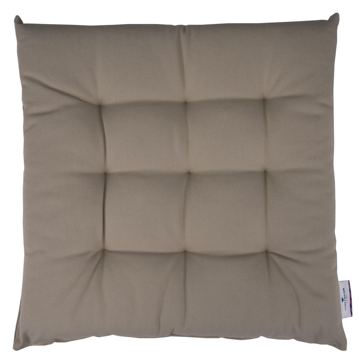 SITZKISSEN MIT 9 PUNKT-STEPPUNG DOVE - Ecru, Textil (40/40/5cm) - Tom Tailor