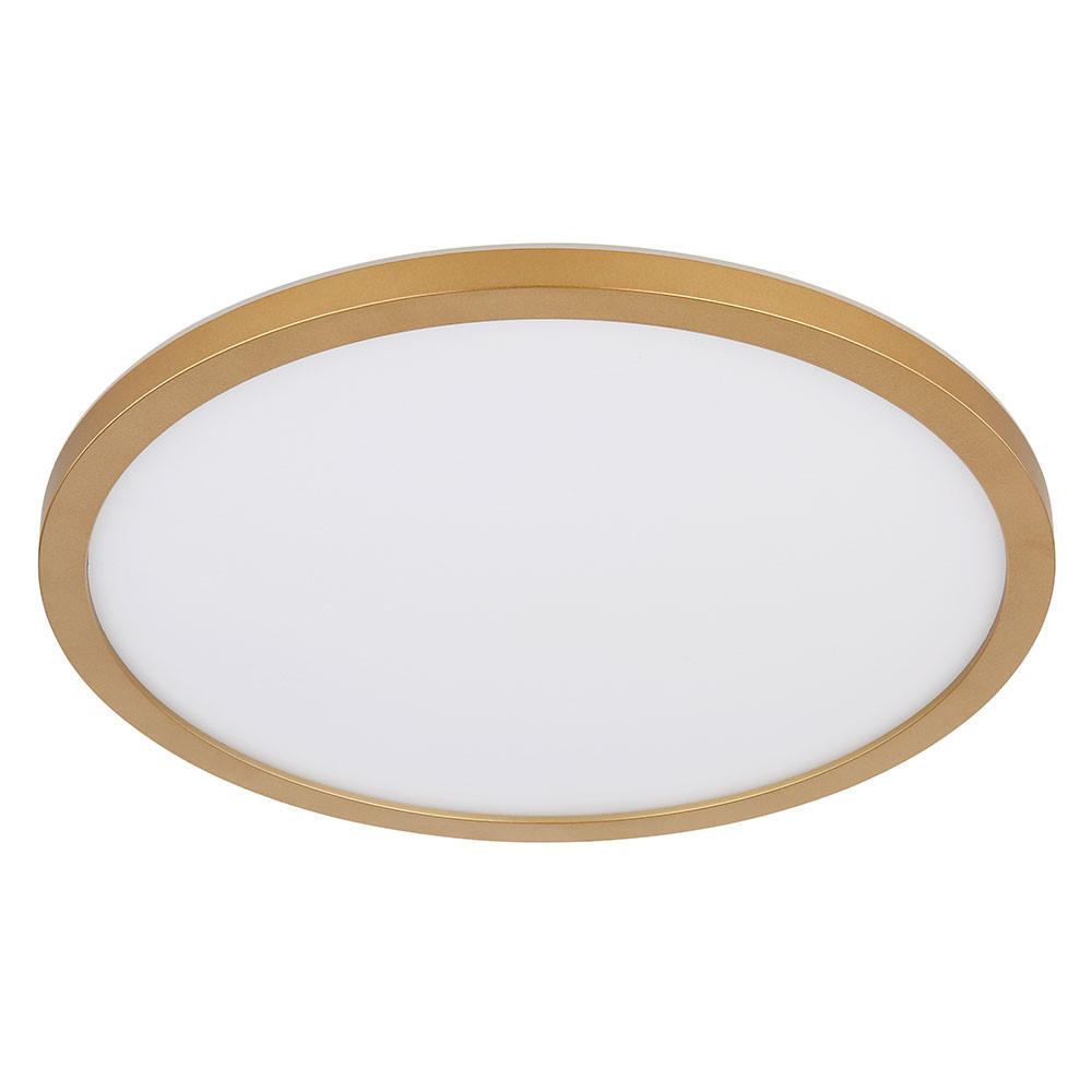 LED DECKENLEUCHTE Messing - Messingfarben, Kunststoff (42/42/2.5cm) - Globo Lighting