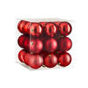 LAALU CHRISTBAUMKUGEL-SET 27 Ornamenten: rote runde Mix-Ornamente 8 cm - Rot, Kunststoff (35/35/35cm) - LAALU