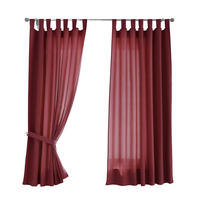 VORHANG 2ER SET POTSDAM HxB 175x140 cm Bordeaux - Bordeaux, Textil (140/175cm) - Gardinenbox