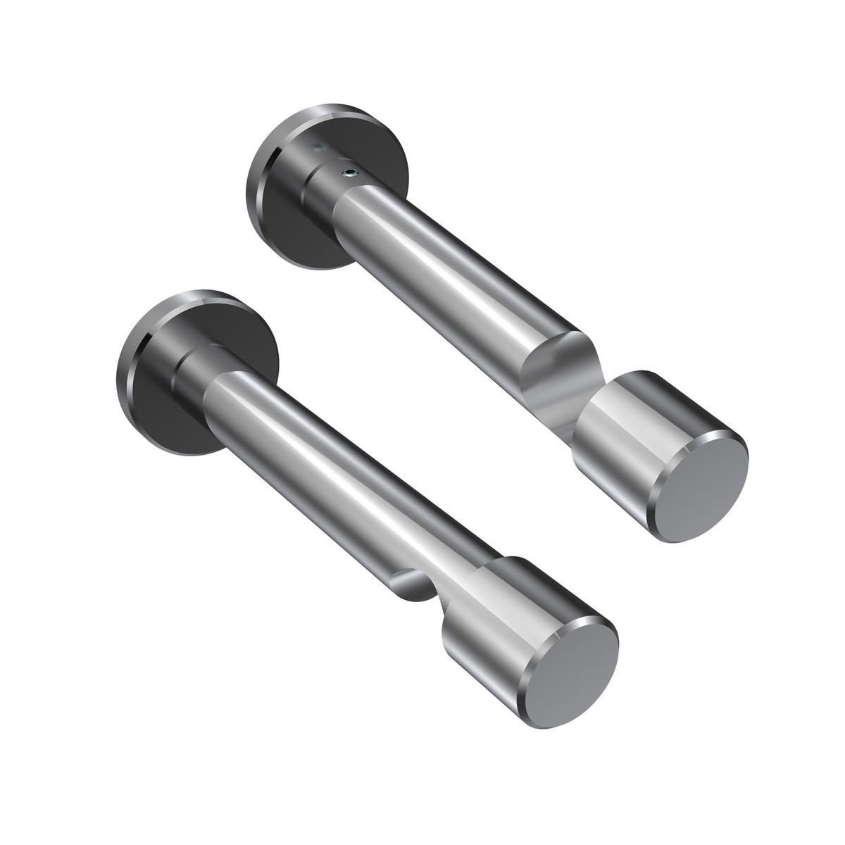 GARDINENSTANGE Prestige Mavell 100 cm, 1-läufig (ohne Ringe), 20 mm Ø Chrom - Chromfarben/Weiß, Metall (100cm) - INTERDECO