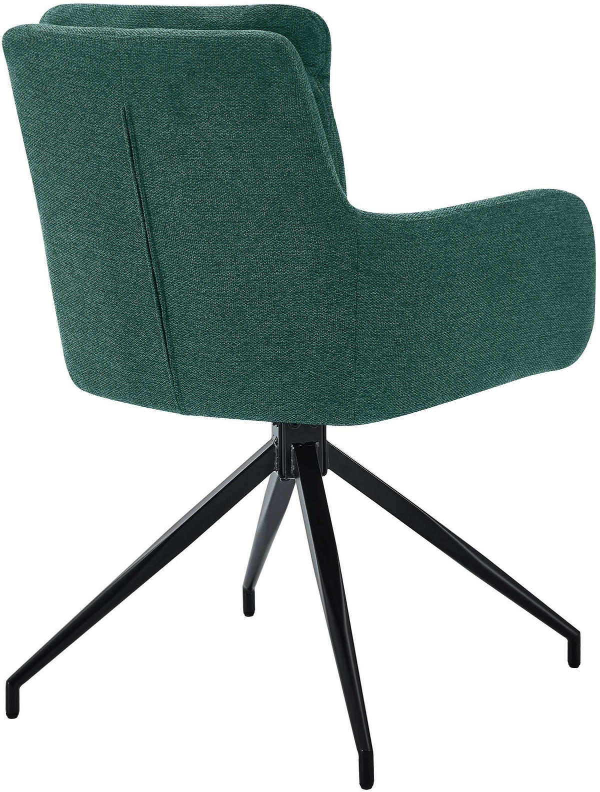 ESSZIMMERSTUHL Stoff Grün - Schwarz/Grün, Textil/Metall (57/83/62cm) - CLP