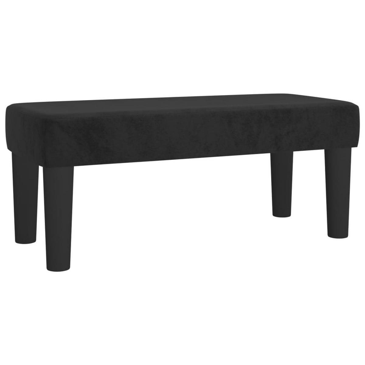 BOXSPRINGBETT Mit Matratze Schwarz 100/200 Cm Samt - Weiß, Textil (100/200cm) - vidaXL