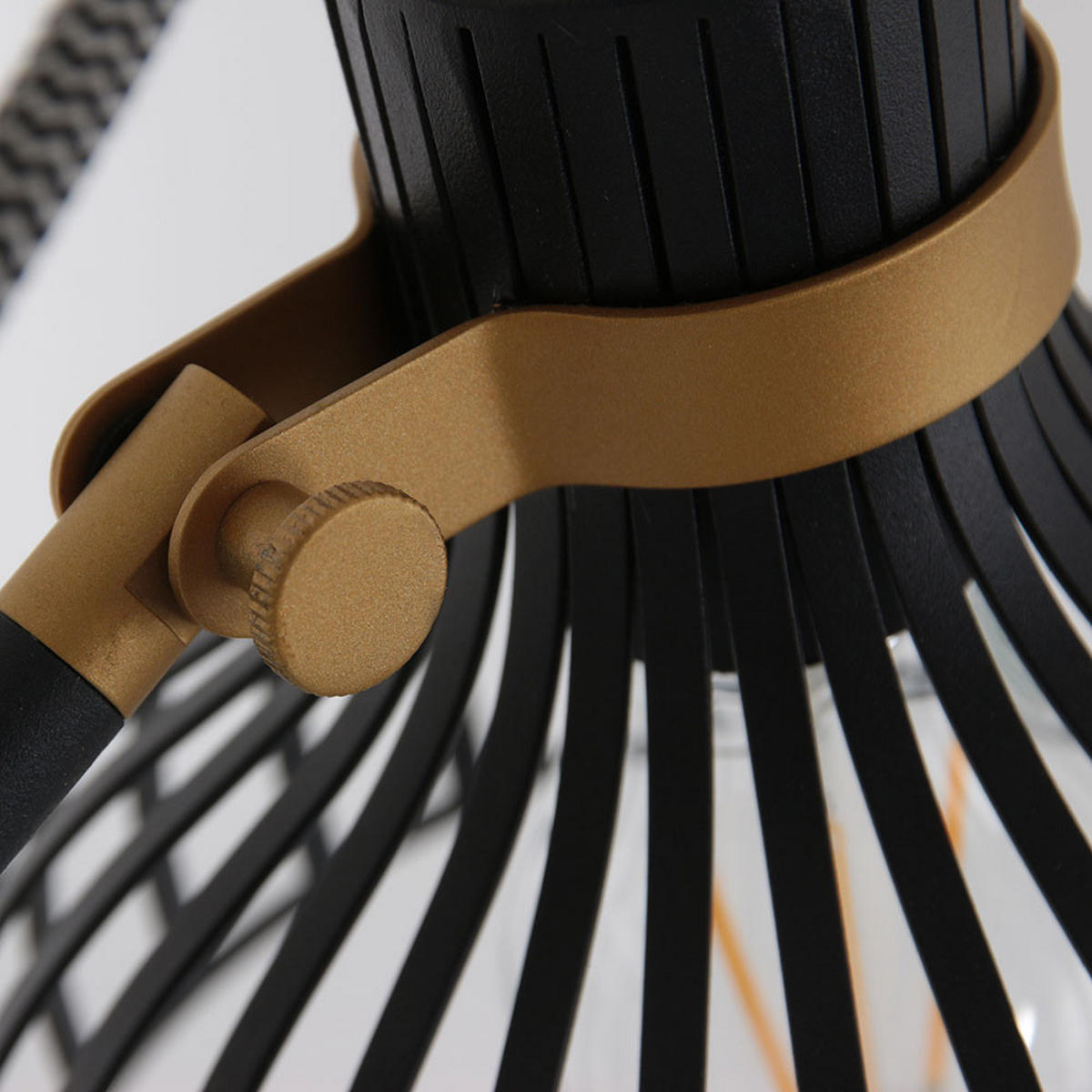 TISCHLEUCHTE Dunbar Metall Schwarz Gold - Schwarz, Metall (50/18/60cm)