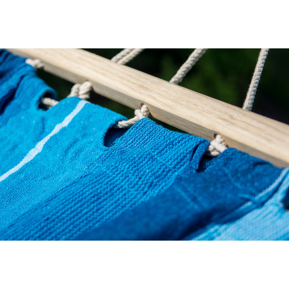 HÄNGEMATTE mit Gestell, 2 Personen, Stabhängematte, XXL, Tytan Rahmen bis 350 kg, Metall, Blau, einfache Montage - Blau, Metall (370/130/120cm) - Potenza