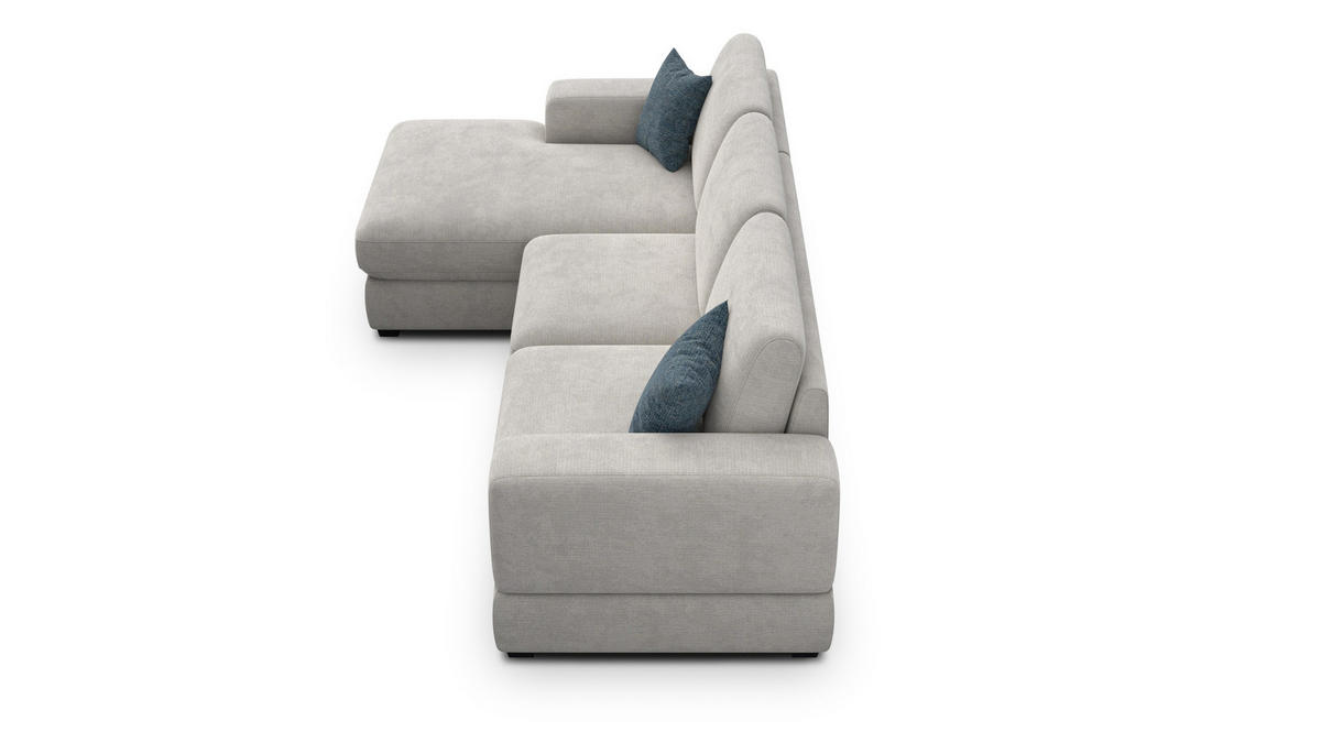 ECKSOFA OTTO 4-Sitzer, creme - Creme/Schwarz, Holz/Textil (279/159cm) - Courtois Laville