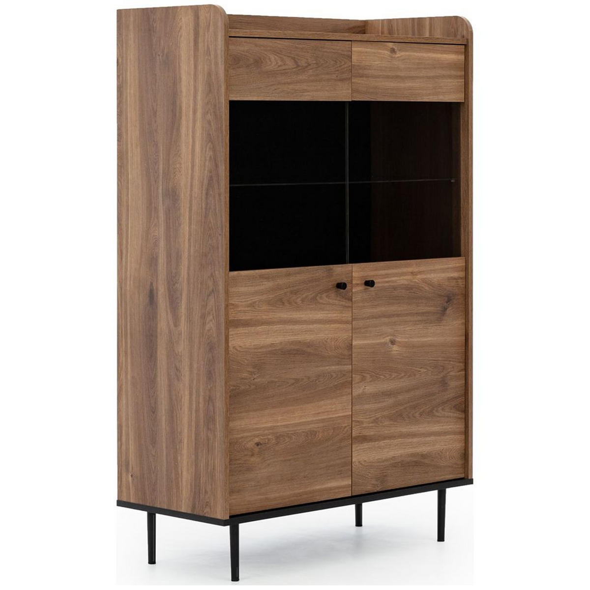 WOHNZIMMER-SET 3-TLG. Varedo-132 - Braun, Holzwerkstoff (255/180/40cm) - Lomado