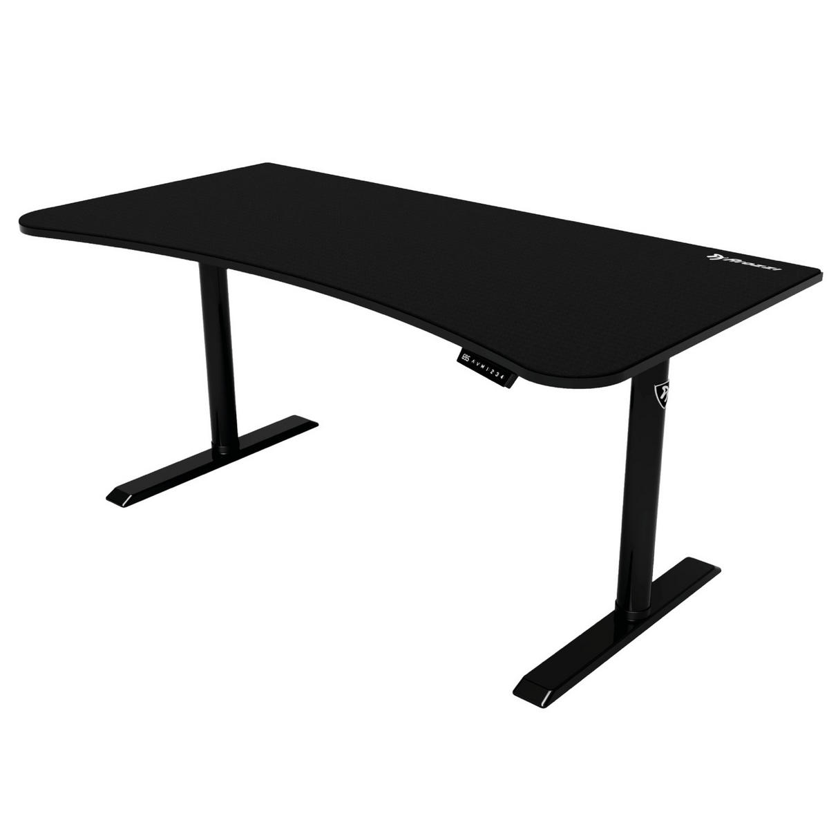 GAMINGTISCH Arena Moto 160/82/73-117 cm Höhenverstellbarer Schwarz - Schwarz, Metall (82/160/117cm) - Arozzi