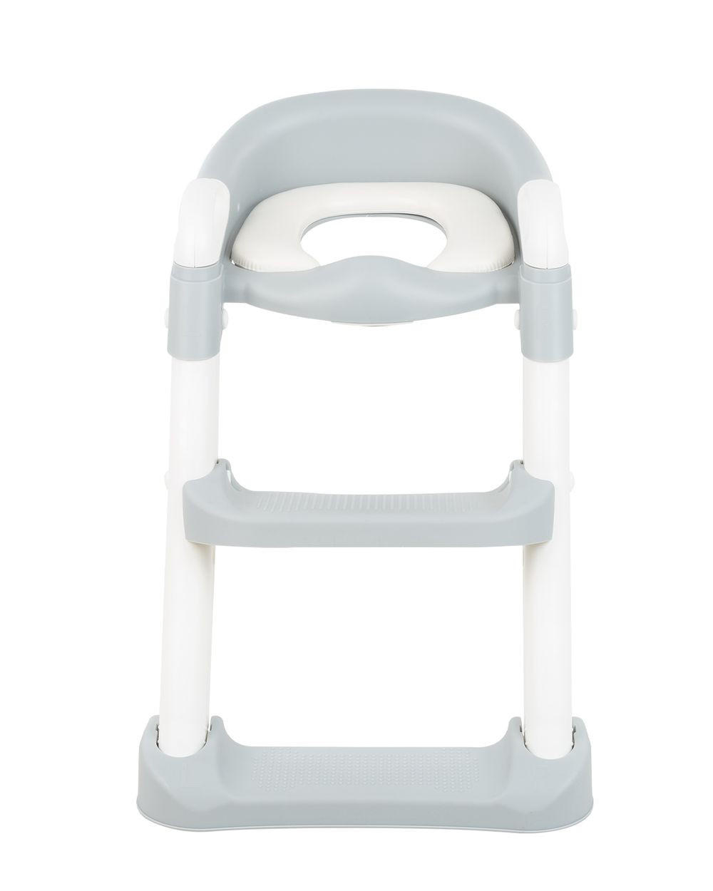 TOILETTENTRAINER Lea hellgrau Leiter, Toilettensitz, Griffe, Stufen verstellbar, höhenverstellbar - Grau, Kunststoff (30/35cm) - Kikka boo