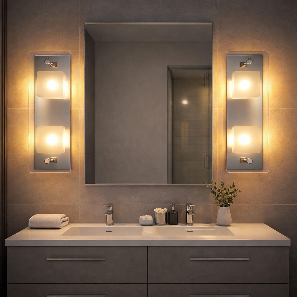 LED WANDLEUCHTE Metall Chrom Silber - Silberfarben, Glas (12/6.2/28cm) - Globo Lighting