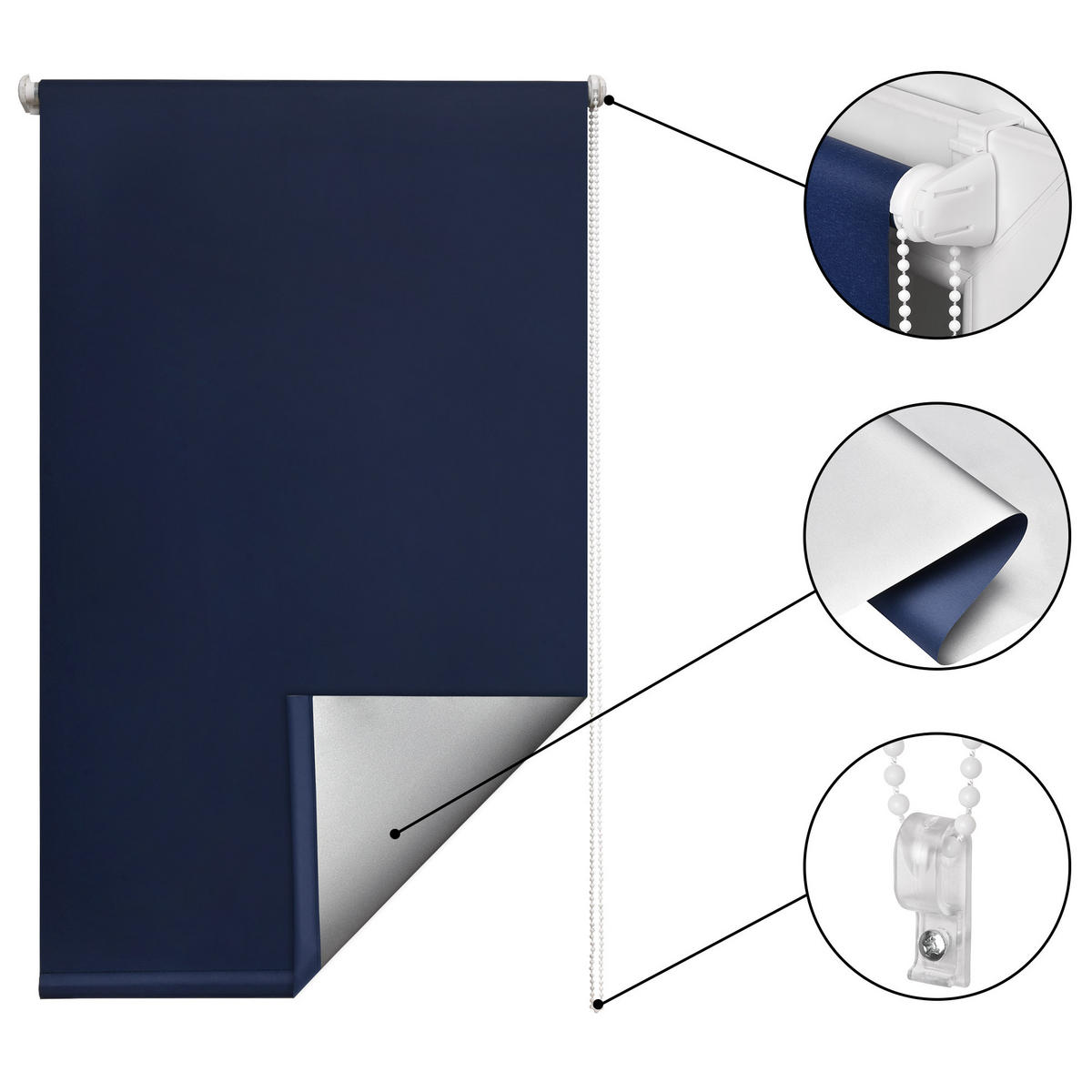 THERMOROLLO SolReflect T24 120x160cm Dunkelblau - Dunkelblau, Kunststoff (120/160cm) - Sol Royal