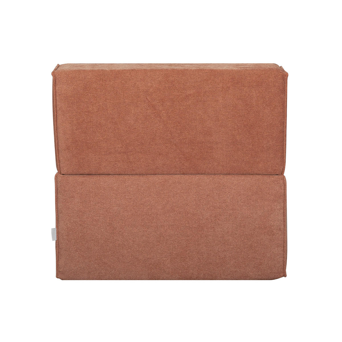 SCHLAFSESSEL Terracotta Stoff Samteffekt 1-Sitzer VICTOR - Terracotta, Textil (95/64/70cm) - Miliboo