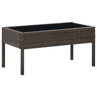 GARTENTISCH Braun 75/40/37 Cm Poly Rattan - Braun, Kunststoff (75/40/37cm) - vidaXL