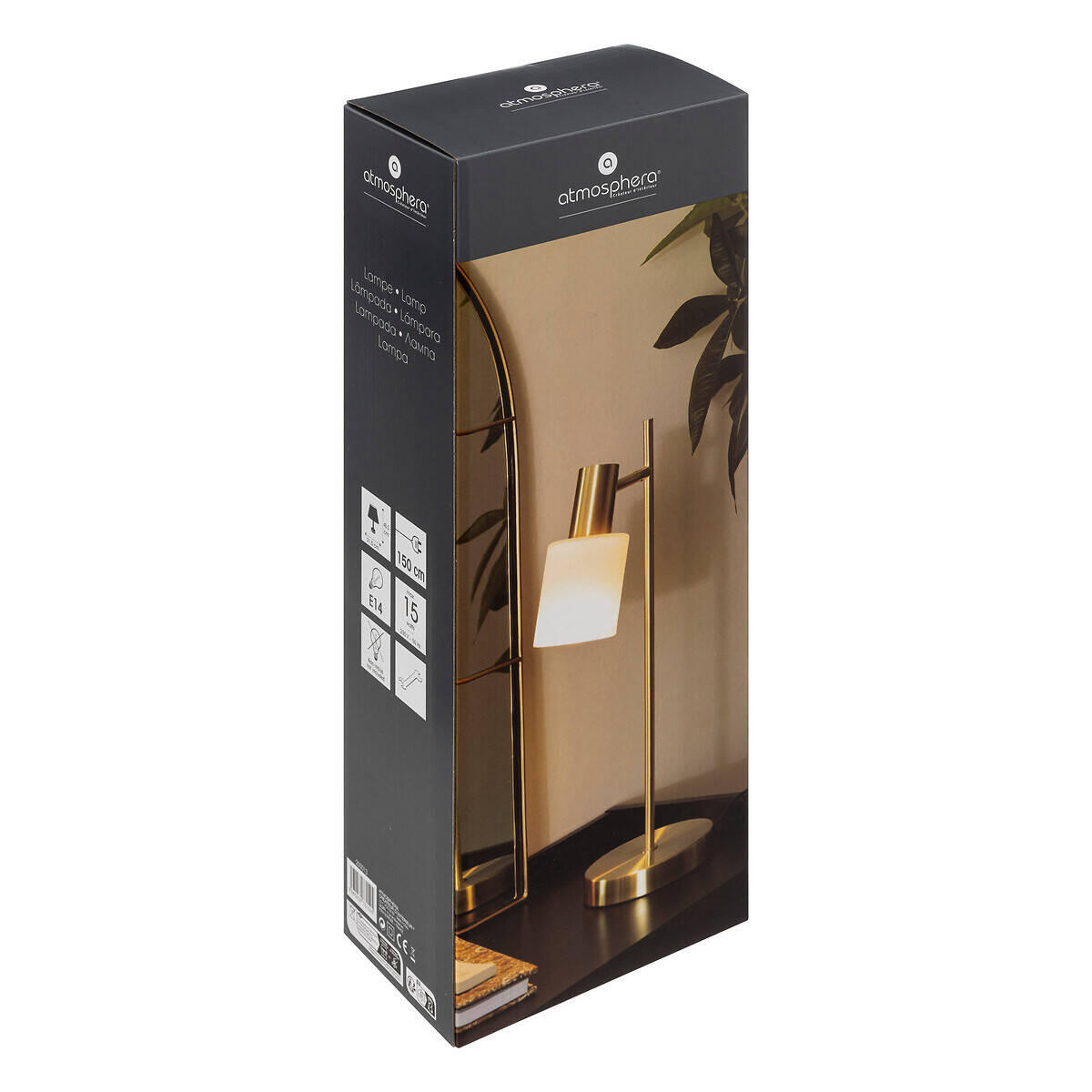 TISCHLAMPE Tais 45 cm - Goldfarben, Metall (21.5/15/45.5cm) - Atmosphera Createur d´interieur