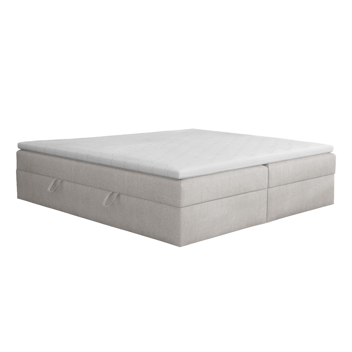 BOXSPRINGBETT Huush 200x200 cm, Hellgrau - Hellgrau, Textil (200/200cm) - Fedve