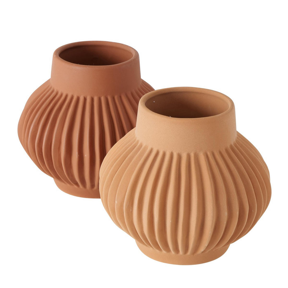 KERAMIKVASE Dekor Altena - Orange, Keramik (16cm) - Boltze Home