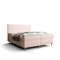 BOXBETT FLO mit Matratze H3, Bonell und Topper 180x200 Itaka 58 - Pink, Holz/Textil (180/200cm) - Bedante