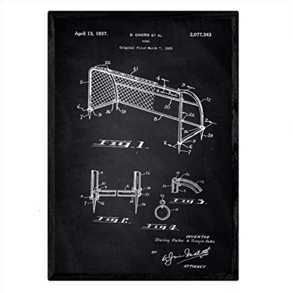 POSTER Fußballtor Patent A3 Rahmenlos - Klar, Papier (29.7/5/42cm) - Nacnic