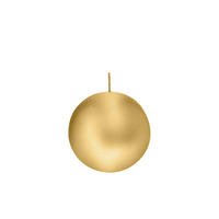 KUGELKERZEN Gold Ø 80 mm, 6 Stück - Goldfarben, Paraffin (8/8/8cm) - Wiedemann Kerzen