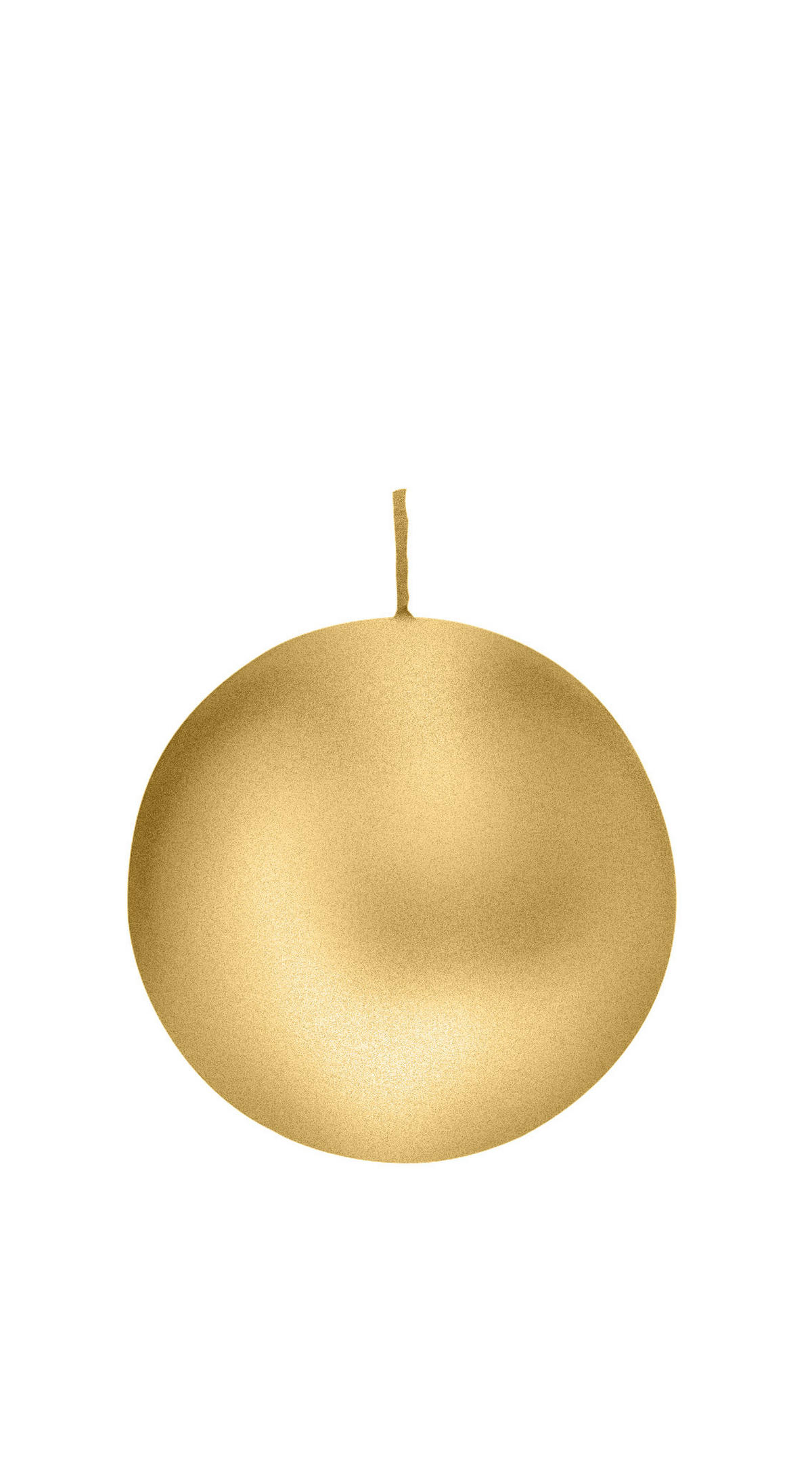 KUGELKERZEN Gold Ø 80 mm, 6 Stück - Goldfarben, Paraffin (8/8/8cm) - Wiedemann Kerzen