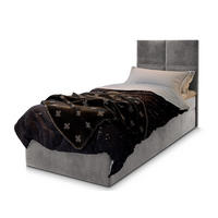 POSTEL BOXSPRING LENA 80x200 cm, s matrací a úložným prostorem, světle šedá - světle šedá, kompozitní dřevo/textil (80/200cm) - MASSENO