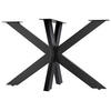 TISCHBEIN eckig 120/68/71 cm Metall schwarz - Schwarz, Metall (120/71/68cm) - CLP