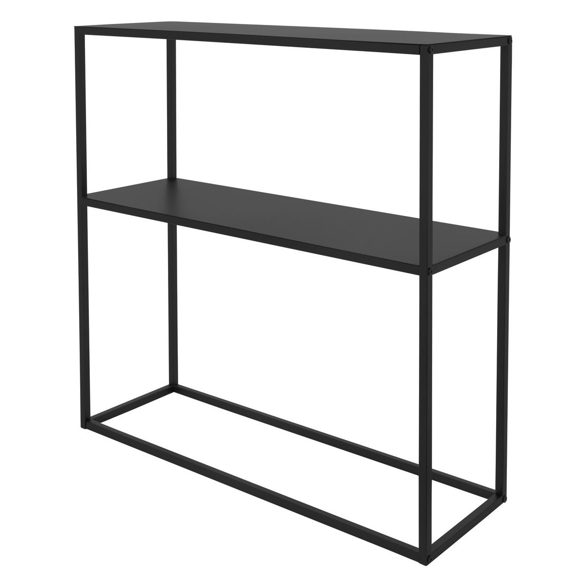 BLUMENREGAL rechteckig Schwarz 80/26/80 cm - Schwarz, Metall (80/26/80cm) - ML-DESIGN