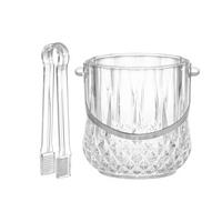 EISKÜBEL aus Glas mit Zange Ø 13,5 cm - Transparent, Glas (13.5/13.5cm)