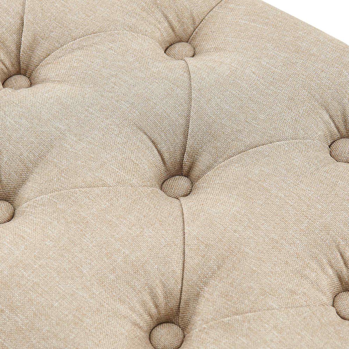 SITZBANK 120/38 cm Stoff Taupe - Taupe/Schwarz, Textil/Metall (120/46/38cm) - CLP