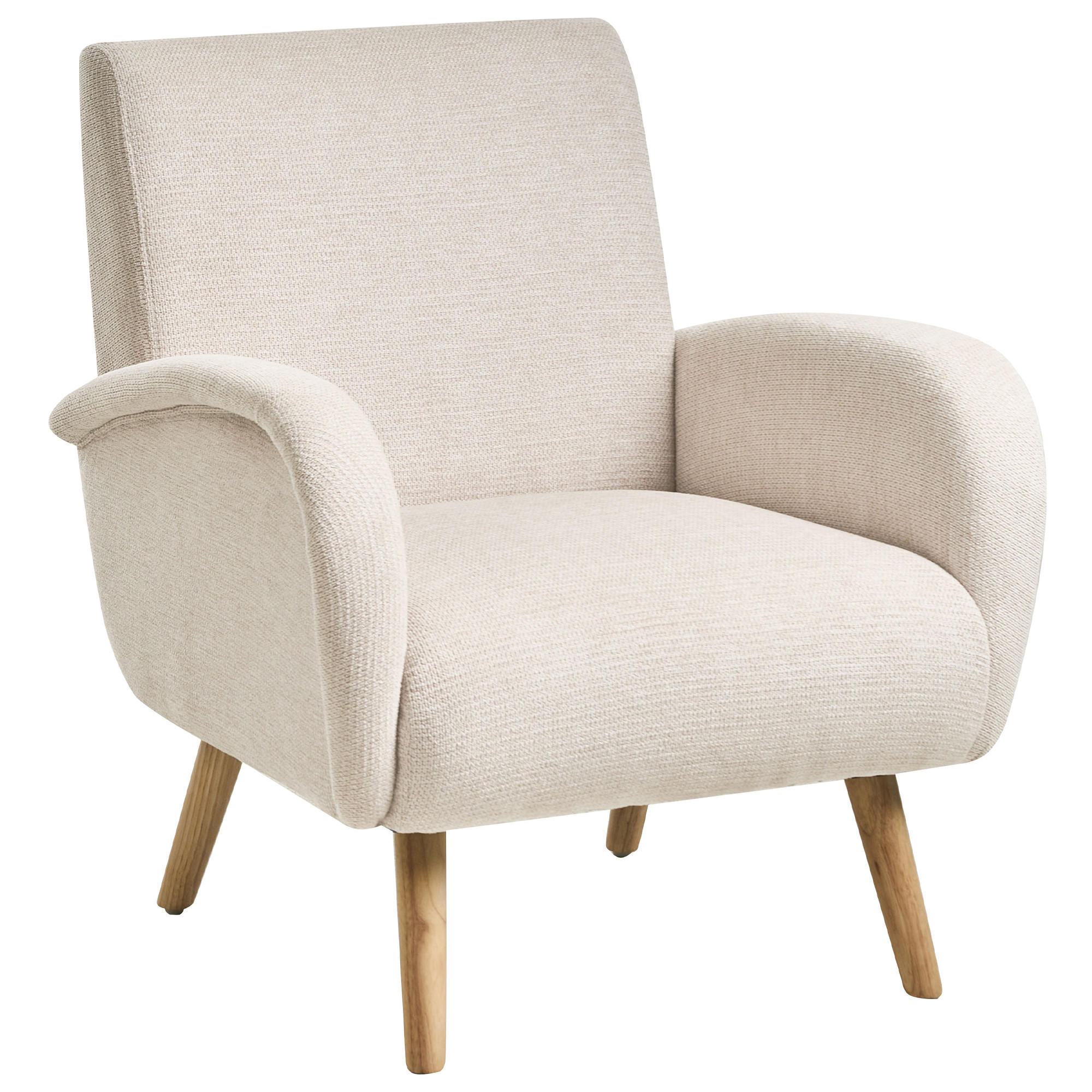 SESSEL Stoff Hellbeige Plassen - Beige, Textil (73/82/53cm) - Beliani