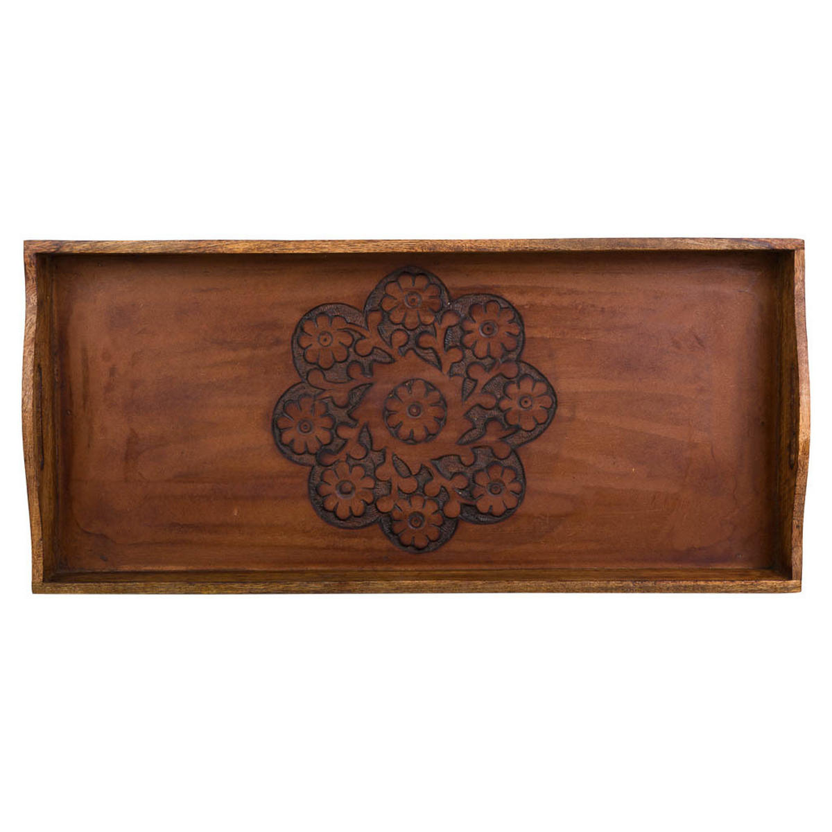 SERVIERTABLETT aus Holz, braun, 70x30x20cm - Braun, Holz (70/20/30cm) - Wanderlust