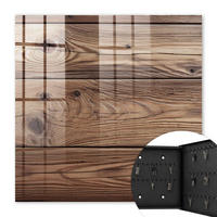 SCHLÜSSELBOX Schwarz 30x30 cm- Türöffnung nach rechts - Holzmuster - Braun, Metall (30/30/5cm) - TULUP