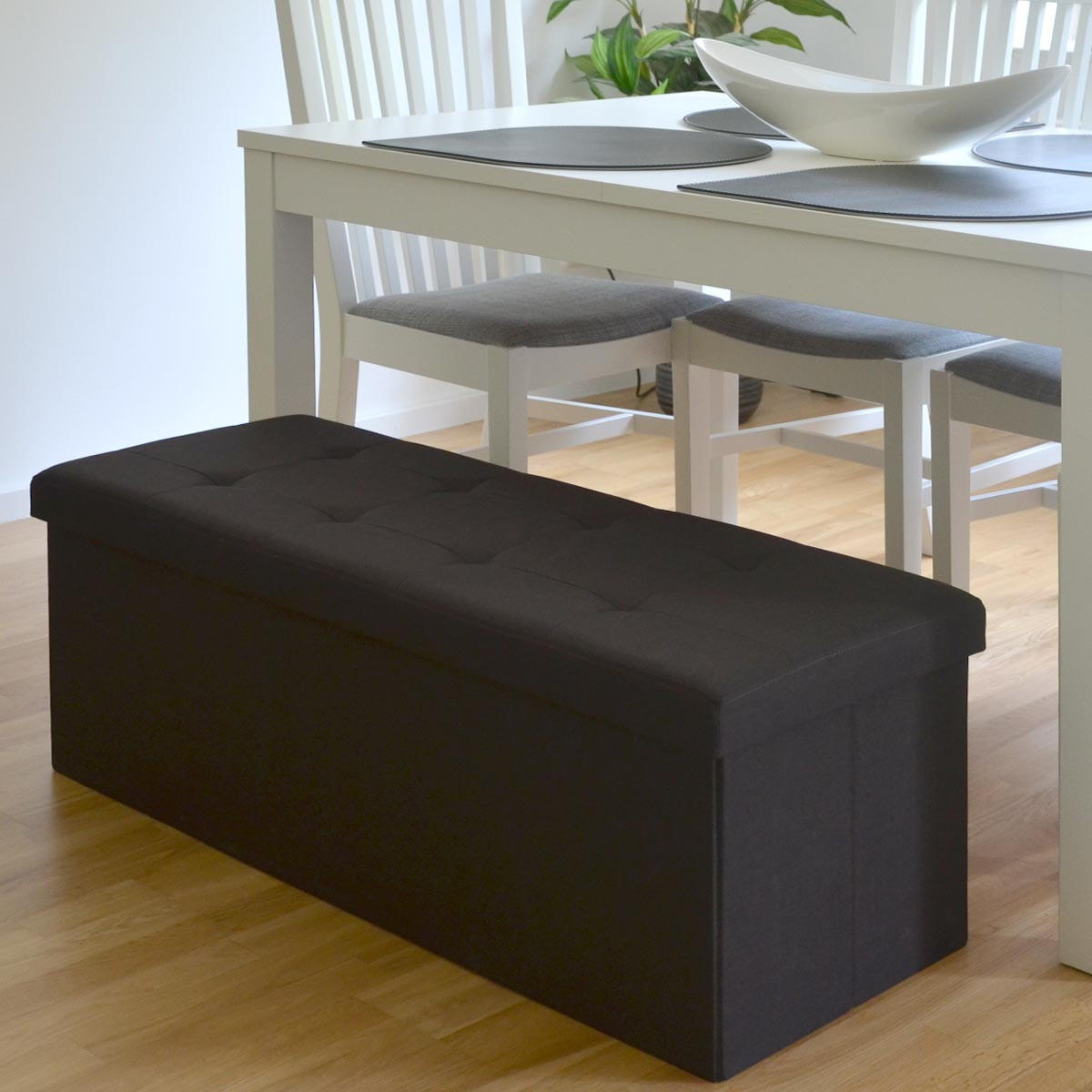 SITZBANK Faltbar, 110/38/38 cm, mit 2 Trennwänden, 120 Liter, Dunkelbraun - Braun, Kunststoff (38/38/110cm) - Dunedesign