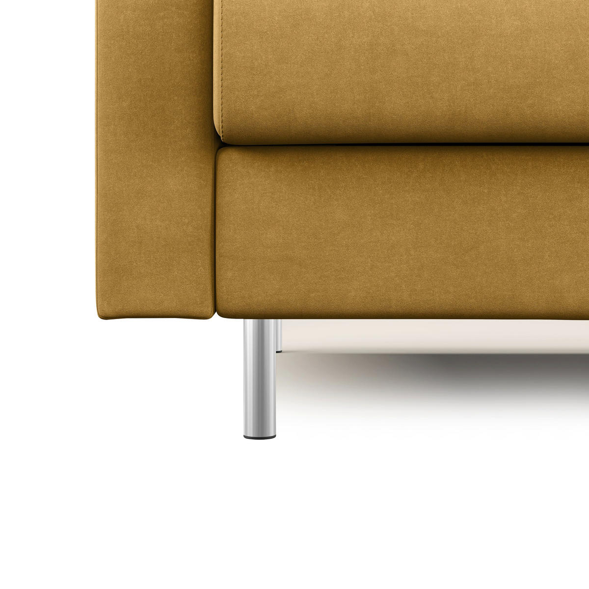 SCHLAFSOFA Megan - Gelb, Textil (208/97/96cm) - Divani.store