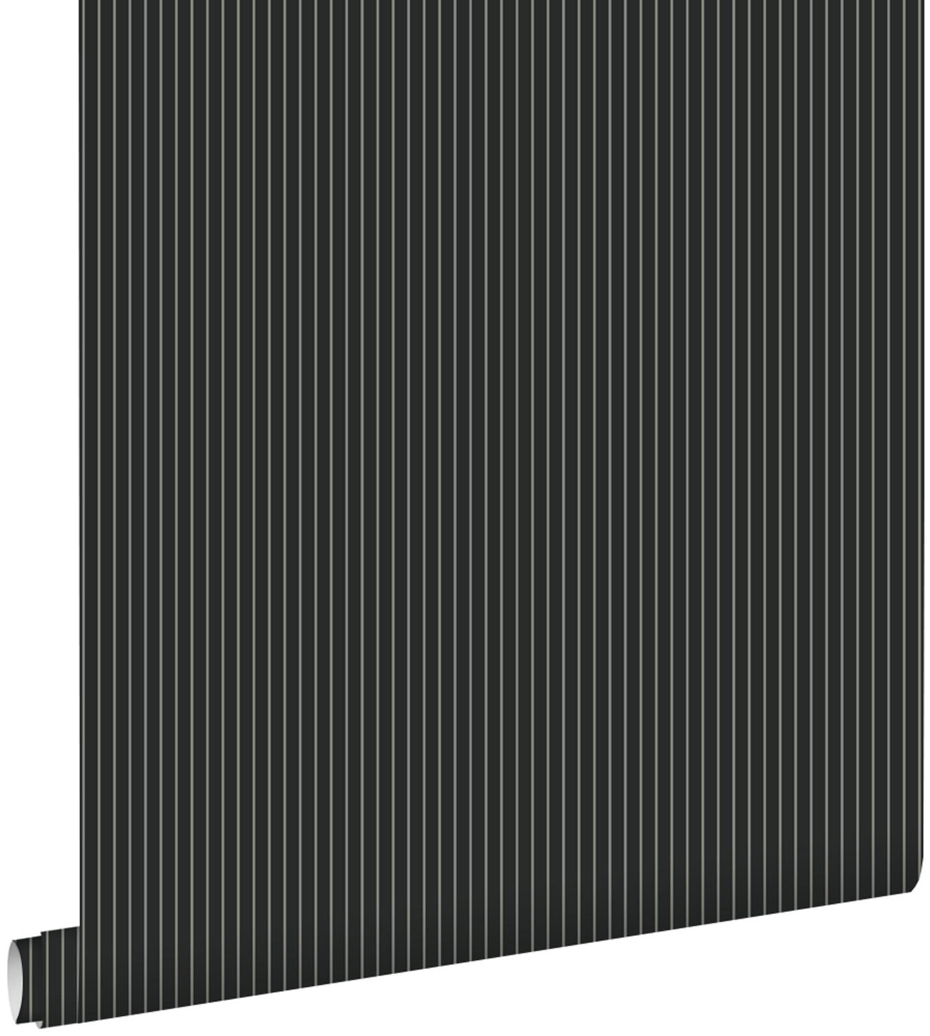 TAPETE Streifen 53 cm x 10.05 m - Schwarz, Papier (53/1000cm) - ESTAhome