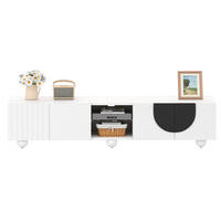 TV-SCHRANK mit offenen und geschlossenen Fächern 180 x 40 x 41,5 cm Weiß - Weiß, Holzwerkstoff (40/41.5/180cm) - Beauniv